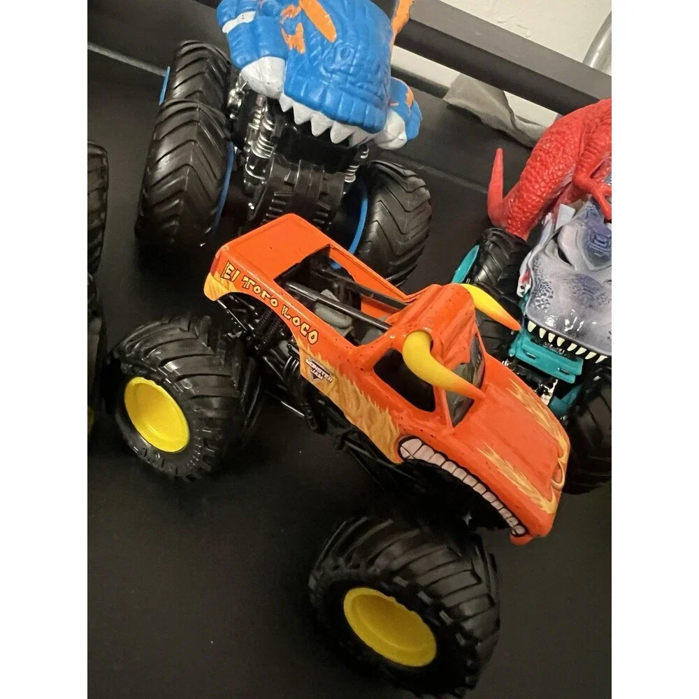 Lot of 6 Monster Jam and Blaze and the Monster Machines toy trucks